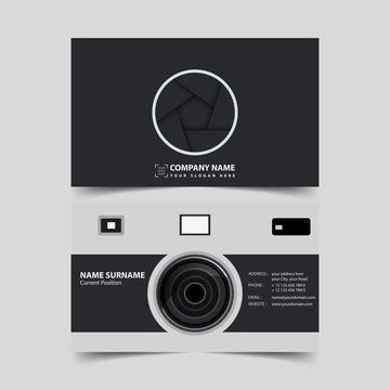 Photographer Business Card Design Template.