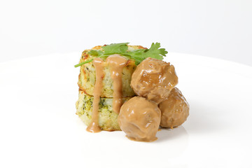 Potato Vegetable Medallion Meat Ball