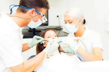 Young Woman At The Dentist