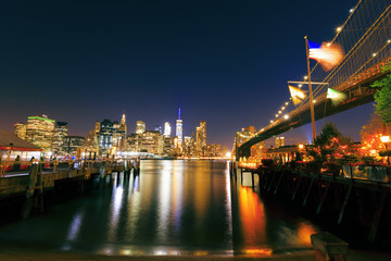 Fototapeta na wymiar New York City at night.
