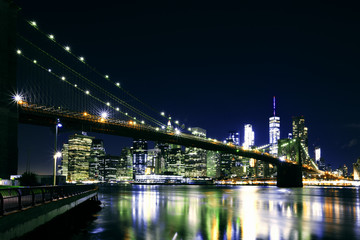 Fototapeta premium New York City at night.