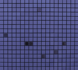 Texture of blue glossy mosaic tile