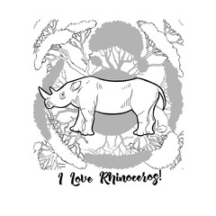 Rhinoceros print