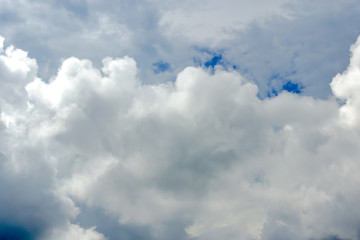 The sky with clouds moving with the wind.