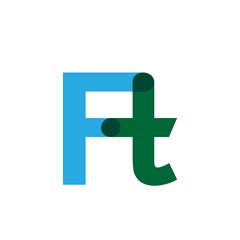 Fototapeta premium F T color multiply logo