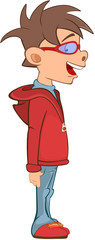  Illustration of a Cute Boy. Cartoon Character