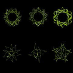 Beautiful geometric pattern astrology set