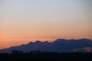 sunset in pink and golden shades
