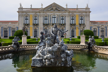 Fototapeta na wymiar The Palace of Queluz is a Portuguese 18th-century palace located at Queluz in Sintra Municipality Lisbon District, Portugal