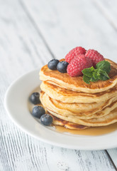 Pancakes with fresh berries