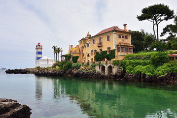 Fototapeta na wymiar Santa Marta lighthouse Cascais Portugal