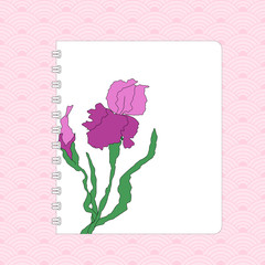 Floral flyer design. Hand-drawing illustration.