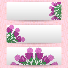 Three templates of horizontal banners