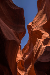 Texture of the stone. Weathered sandstone in the Antelope Canyon