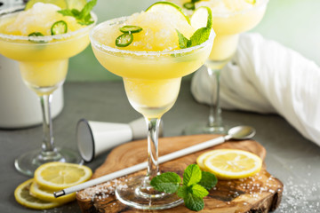 Refreshing summer margarita cocktail