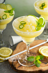 Refreshing summer margarita cocktail