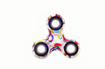 Colourful fidget finger spinner stress, anxiety relief toy