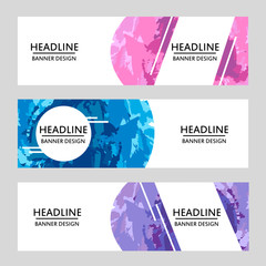 Set of banners with abstract design