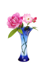 Naklejka na ściany i meble Magenta roses in a vase