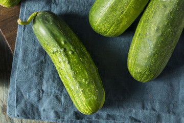 Raw Green Organic PIckle Cucumbers