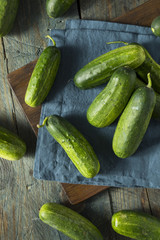 Raw Green Organic PIckle Cucumbers