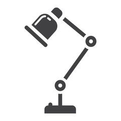 Desk lamp solid icon, table lamp and appliance, vector graphics, a glyph pattern on a white background, eps 10.