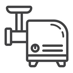 Meat Grinder line icon, household and appliance, vector graphics, a linear pattern on a white background, eps 10.