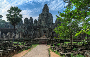 Eingang zum Bayontempel in Angkor Kambodscha