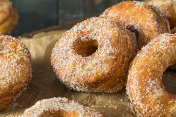Fototapeta na wymiar Homemade Sugary Cronut Donuts