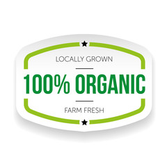Hundred percent organic sticker