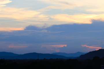 blue sky on evening with cloud on background