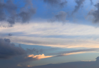 blue sky on evening with cloud on background