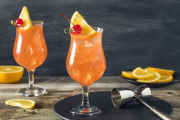 Cold Refreshing Singapore Sling Cocktail