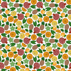 Exotic fruits. Background