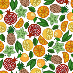 Exotic fruits. Background