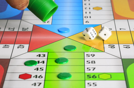 Typical spanish board game parchis Stock Photo | Adobe Stock