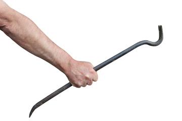 Hand with crow-bar