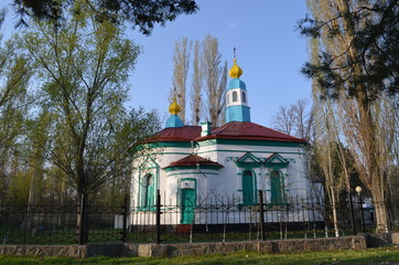 Православная церковь в городе Талас. Кыргызстан,...