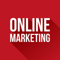 Online marketing sign vector