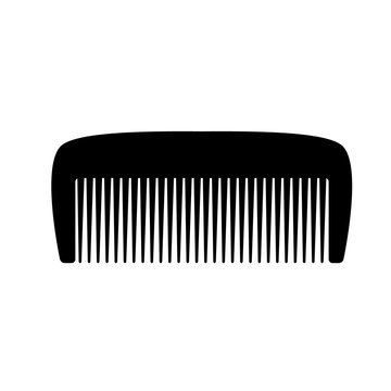 recommend clip art: Comb , Barber comb, black plastic comb vector illustration
