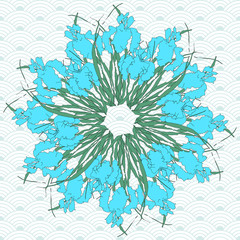 abstract pattern with irises. 
