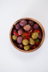 Directly above shot of olives