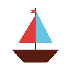 sail boat isolated icon vector illustration design