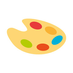 Fototapeta premium paint pallette isolated icon vector illustration design