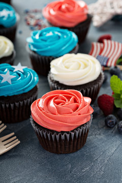 Cupcakes for the Fourth of July