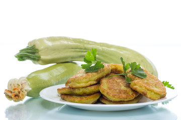 zucchini pancakes on a plate