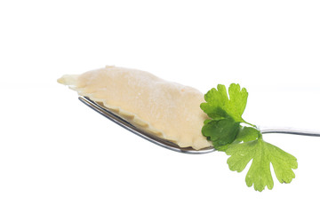 Dumplings raw with stuffing