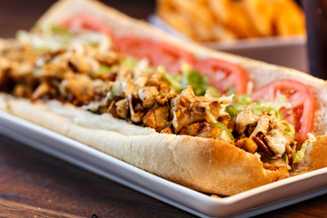 chicken cheese steak sub