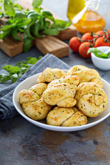 Garlic and cheese dinner rolls