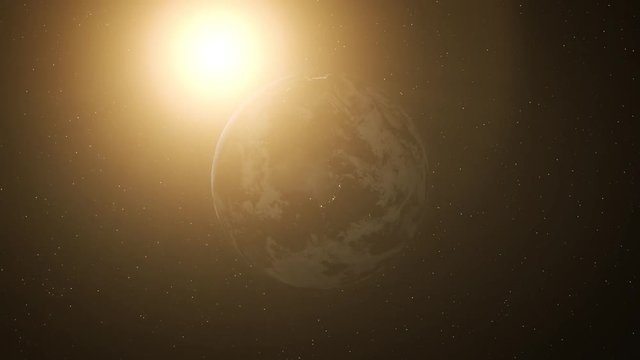 Realistic Earth Day to Night Transition on Australia